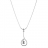 Collier argent tige avec boule 42cm