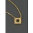 Collier carré SL or jaune LIGNE OR
