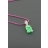 Collier chaine rose et charms ourson