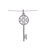 Collier clef argent et oxydes