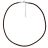 Collier cordon cuir tressé marron fermoir mousqueton acier 45cm