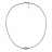 Collier cordon noir boule givrée argent rhodié