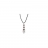 Collier cordon noir et pendentif argent quartz rouge et oxyde
