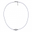 Collier cordon violet boule givrée argent rhodié