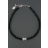 Collier cristal noir noeud charms