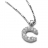 Collier en argent rhodié avec pendentif initiale C