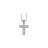 Collier en argent rhodié avec pendentif initiale T