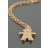 Collier ginger bread man plaqué or rose