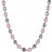 Collier grain de cafe acier et roses