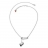 COLLIER GUESS ARGENTE AJUSTABLE EPINGLE / COEUR 2