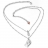 Collier GUESS Argenté Double Rang avec Coeurs