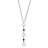 Collier jaser.+ 4 cerc.+ pierres noires metal martelé 39 cm + r