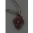 Collier La Scala médaillon rouge