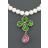 Collier Marguerite Swarovski verte
