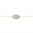 Collier or diamant grain de café