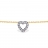 Collier or diamants coeur bicolore