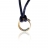 Collier or et diamant bleu