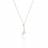 Collier or et perle poire cravate