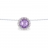 Collier or gris diamant amethyste