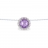 Collier or gris diamant amethyste