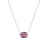 Collier or gris et améthyste