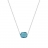 Collier or gris et topaze bleue