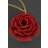 Collier pendentif rose rouge