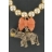 Collier perlé éléphant