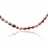 Collier perles 3 couleurs forme grain de riz fermoir or
