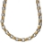 Collier plaque bicolore