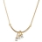 Collier plaqué or pendentif trio zirconias blancs
