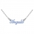 Collier prénom ciel découpe anglaise maille 1+1 - gros modèle