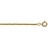 Collier très petite maille corde diamètre plaqué or 40cm
