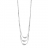 Collier triple chaine boules argent