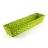 Corbeille bambou rectangle verte - dimensions : 44 x 12 x 7 cm