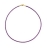 Cordon soie 2mm mauve plaqué or