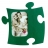 Country Living Cadre Puzzle en bois - 1 Photo 9 x 13 cm - Vert