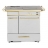 Cuisinière bois charbon GODIN La Chatelaine 6155 blanc