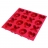 DeBuyer Moulflex rouge - Moule en silicone : Formes X O Coeurs 21 x 21 cm, soit 16 alvéoles