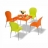 Ensemble de jardin bistrot coloré