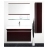 Ensemble salle de bain TESSA chêne massif teinté wengé Couleur Marron Matière Bois massif