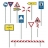 Faller Modélisme accessoires de décor H0 - Panneaux de signalisation routière