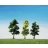 Faller Modélisme accessoires de décor HO - Végétation - Arbres : Assortiment de 5 arbres de forêt