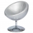 Fauteuil Boule Coque Argenté