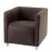 Fauteuil bycast vieilli pieds métal Cabaret