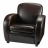 Fauteuil Club Marron