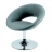 Fauteuil design SAINT BARTH pied chromé Couleur Gris Matière Polyurethane