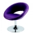 Fauteuil design SAINT BARTH pied chromé Couleur Violet Matière Polyurethane