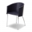 Fauteuil Lounge en cuir noir