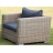 Fauteuil Modulus résine ronde gris